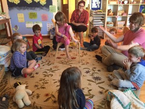 We love learning new games! Ask about the 'Doggie Doggie Where's Your Bone' game!